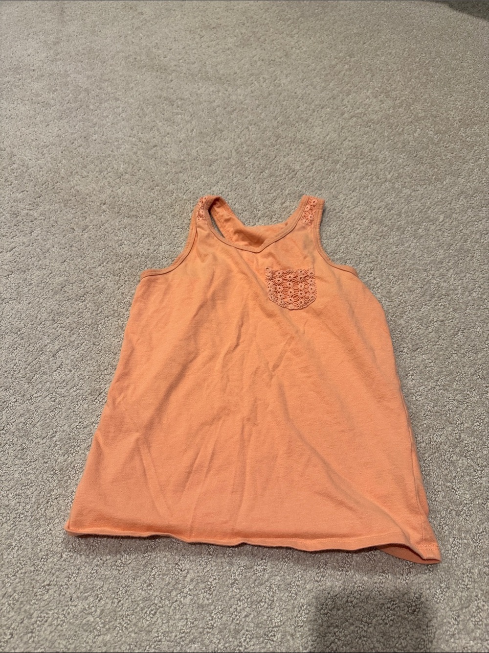 OshKosh B'gosh Orange Crochet Pocket Tank Top
